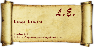Lepp Endre névjegykártya