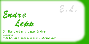 endre lepp business card